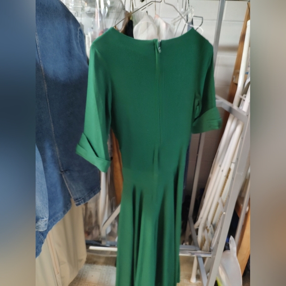 50's Style Green Swing Dress - Picture 2 of 5